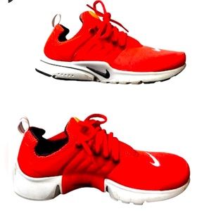 Size 7Y, Orange and White, Nike, running Sneakers